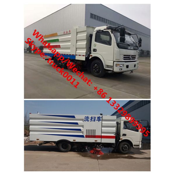 best price Customized dongfeng 4*2 road sweeping and washing vehicle for sale, wholesale price street cleaning truck