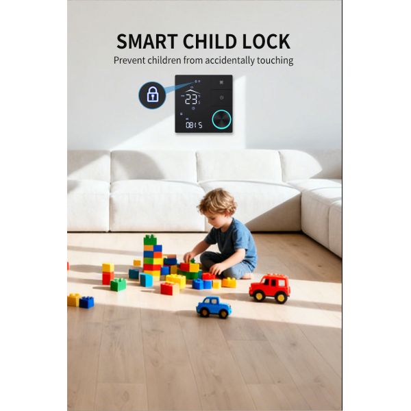 WiFi Knob Thermostat: Voice/App/Weekly Program, Child Lock, 16A