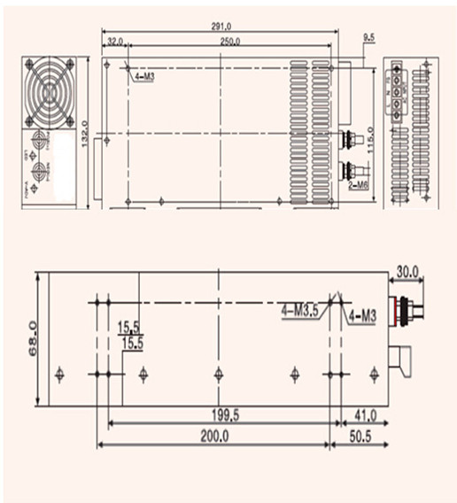Single Output power supply 795W 15V 53A S-800-15
