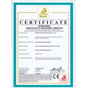 Qingdao Wings Plastic Technology Co.,Ltd Certifications