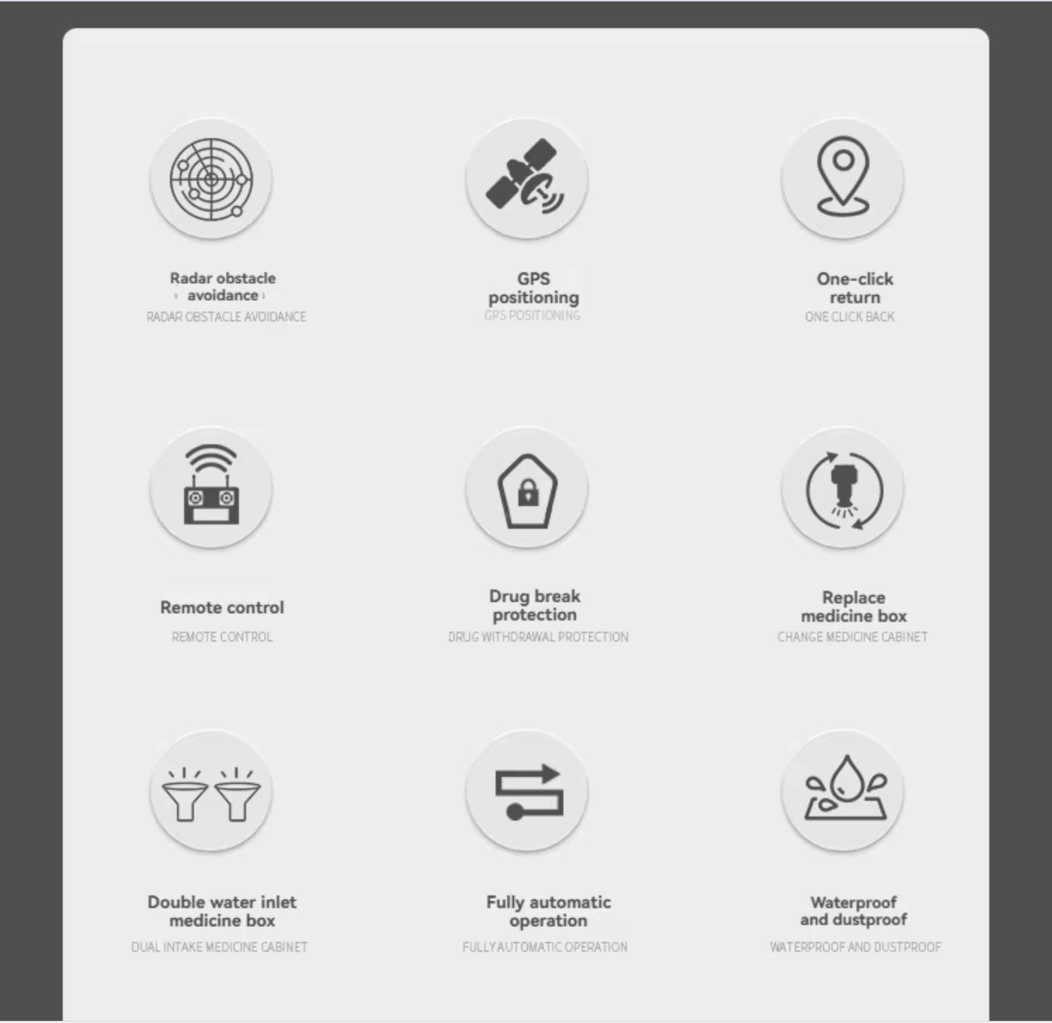Revolutionary JIS HV50 Disinfection Drone 2300mm Wheelbase 5-10m/s Flight Speed Powerful Motor for Plant Protection