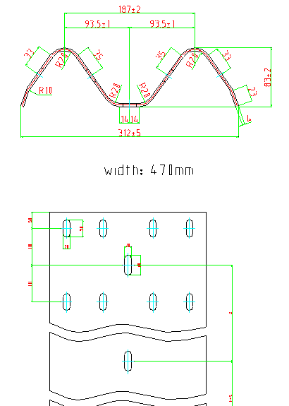 Cassette Type Guardrail Roll Forming Machine with M Shape profile interchangeable