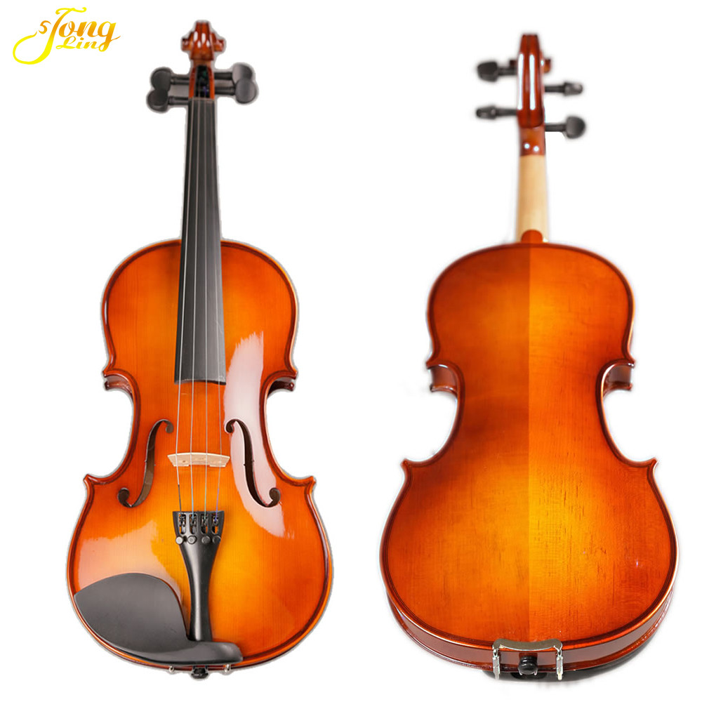 Hot Sale 4/4-1/8 Size Plywood Body with Very Nice Flamed Veneer on Top Student Violin