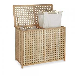 Quality Bamboo Folding Dirty Clothes Basket Laundry Shelf Hamper With Lids wholesale