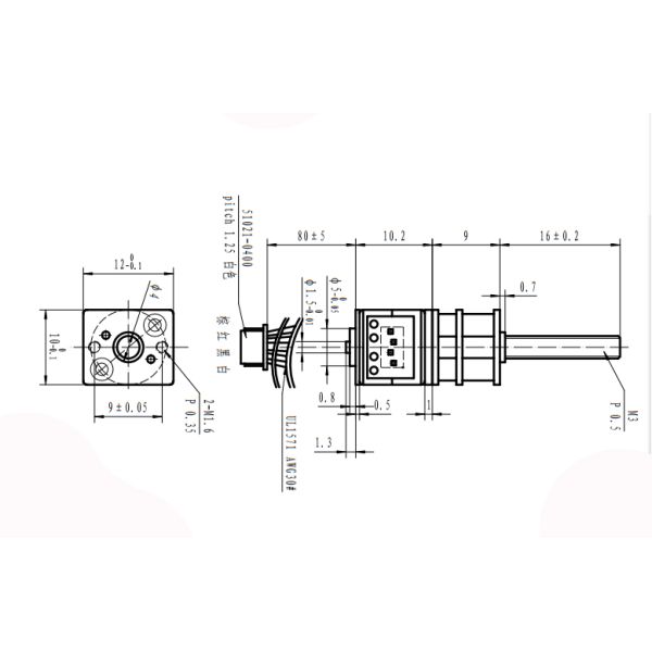 High Precision 3V Micro Gear Stepper Motor 2 Phase 4 Wire With Gear Box