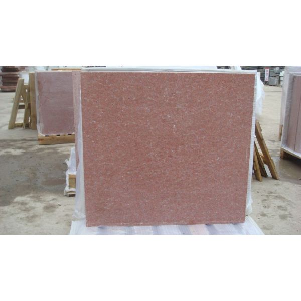 Red Color Rough Granite Kitchen Countertop Floor Tiles 50x50 Slab 2.73 g/cm3