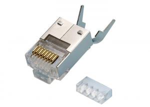 Quality 8 Pin Shielded Rj45 Connector , Lan Cable Connector Cable Network Accessories wholesale