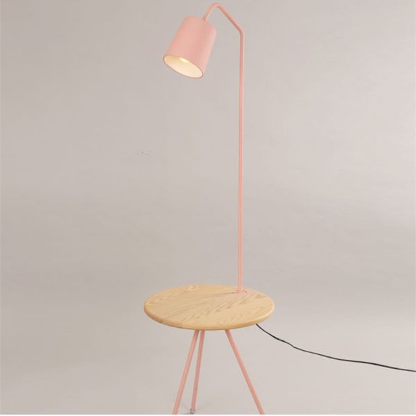 Standing LED iron tripod floor lamp for sitting room Studio wooden floor lamp(WH-WFL-15)