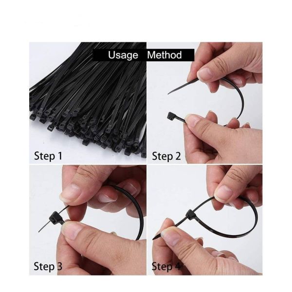 Detachable Blue Plastic Nylon Zip Ties 350 Mm