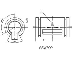 Linear bearings SSW-OP Series linear motion bearings SSW24OP