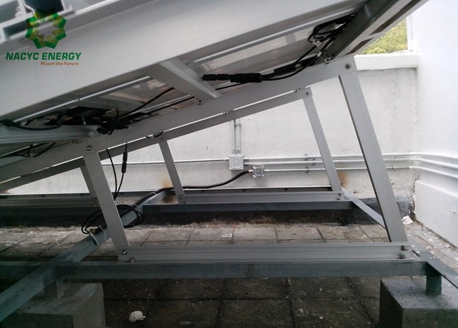Rotate Maintenance Flat Roof Solar Mounting System Solar Rooftop Racking Systems