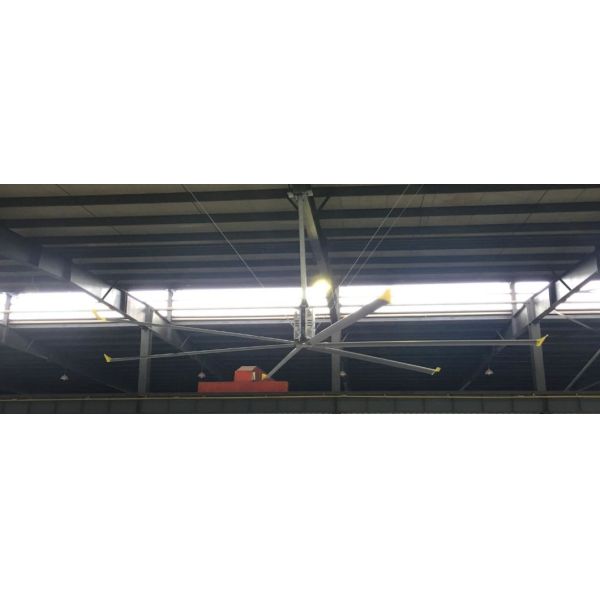 5m Big Industrial DC Brushless Pmsm Axial Energy Saving Exhaust Ventilation Cooling Ceiling Fan for Warehouse and Workshop