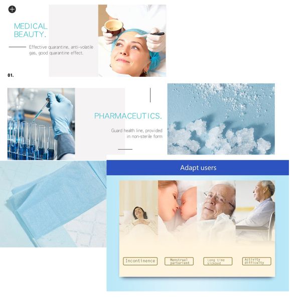 Waterproof XXL Disposable Bed Underpads With Adhesive Strips