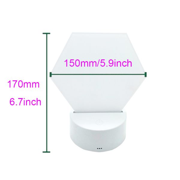 Sublimation Blank LED Acrylic Night Light Photo Frame Ornament For Home Office