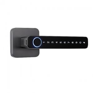 Quality Black Fingerprint Keypad Door Lock Zinc Alloy For Office / Room wholesale
