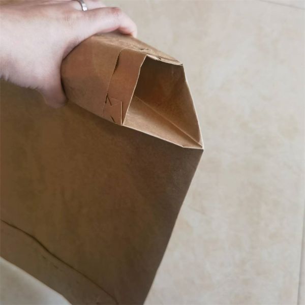 2 Layer 90GSM Paper Valve Bag with Block Bottom for 50kg Cement Packaging Bags