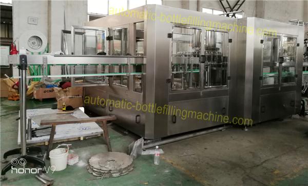 Rising / Capping Water Bottle Filling Machine 3 In 1 Monoblock Type 40 Filling