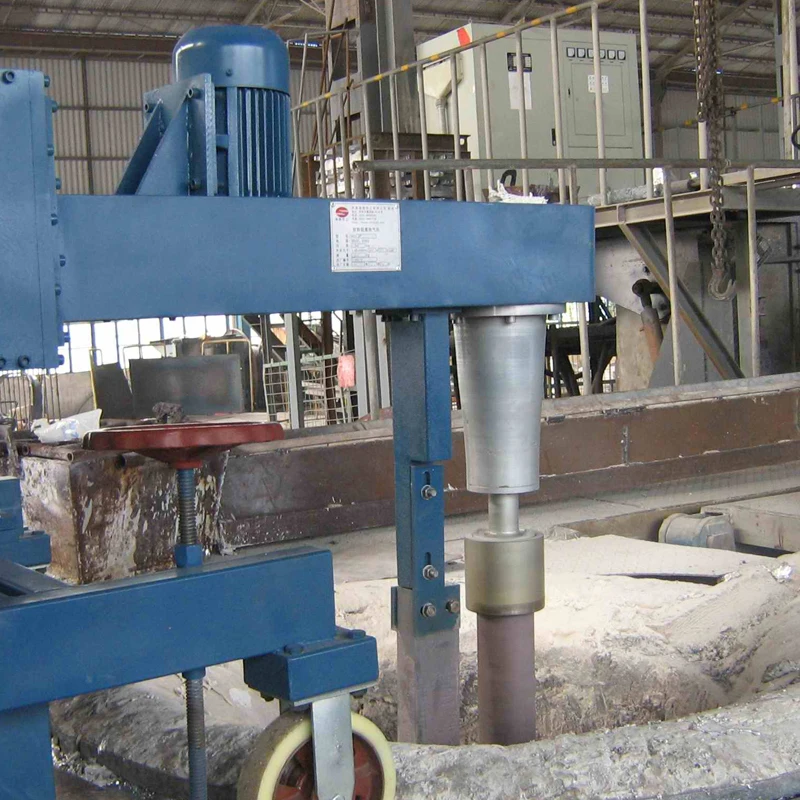 Mobile Rotary Degassing Unit For Refining Flux Particle Size ≤5mm