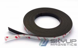 Quality Flexible Magnetic Sheet Rubberized Magnets with Lamination of Black / brown Adhesive Ndfeb Strip Flexible Rubber Magnets wholesale