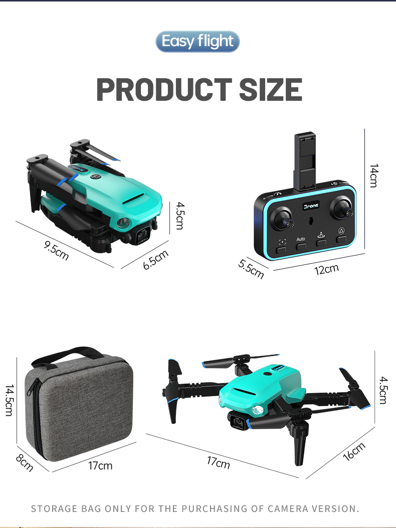 50M Dual Camera Battery Powered Drones WIFI FPV RC Drone For Beginner