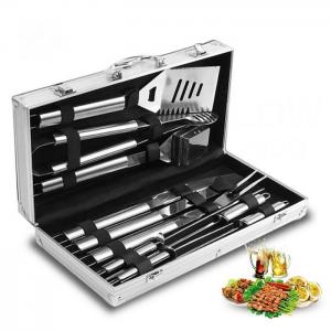 China BBQ Accessories 10PCS 304 Stainless Steel Bbq Grill With Aluminum Case on sale