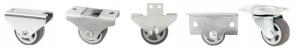 China Plastic Gray TPR Wheel Casters 2 Inch 50mm Swivel With Brake on sale