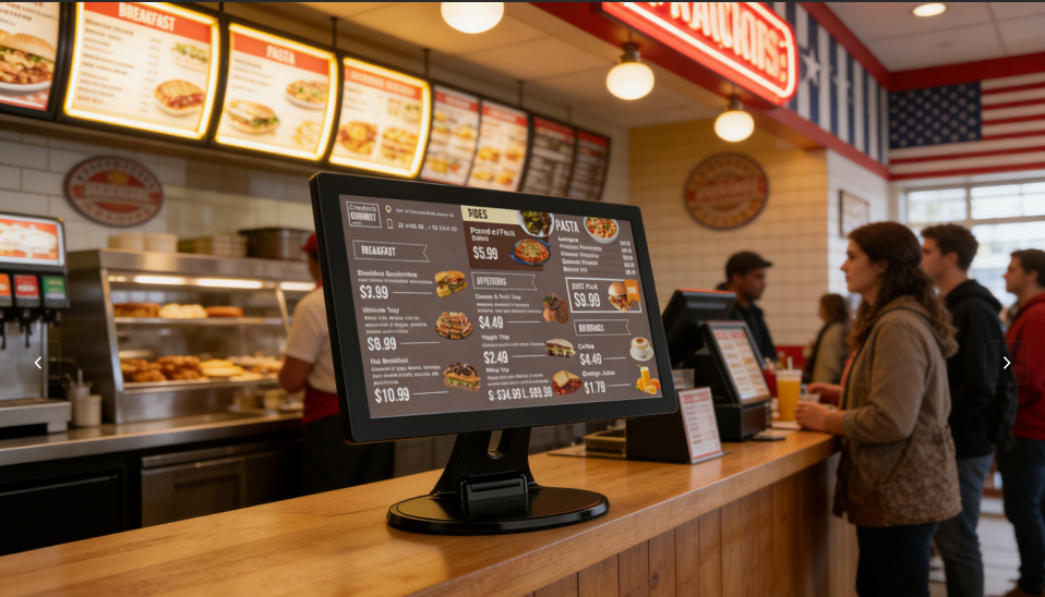 15.6-inch POS Touch Monitor with High-Sensitivity Capacitive Touch and Custom OEM Service