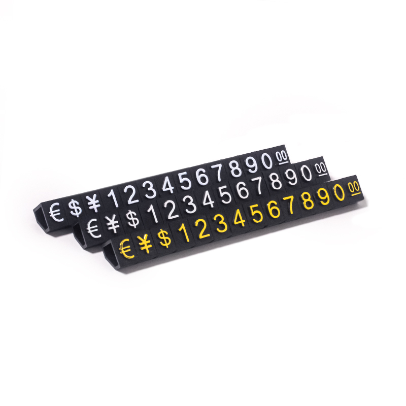Adjustable Dollar Pricing Label Block Kit for Retail Shop Jewelry Supermarket Shelves