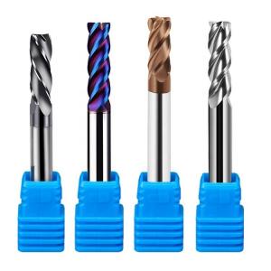 China 4 Flute Carbide Indexable Cutters Flat D10 Hrc45 Hrc55 Hrc65 Solid End Mill on sale
