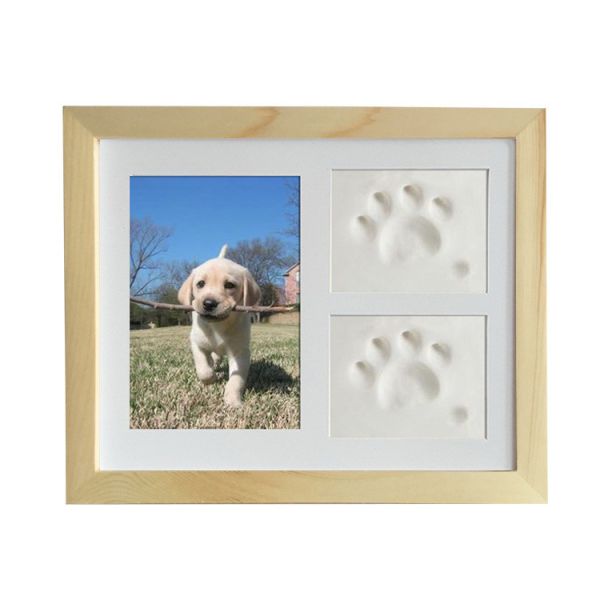 Wooden Custom Photo Frame 28x23CM For Dog Or Cat Pet Paw Picture Display