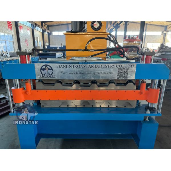 “Double Layer Roll Forming Machine for 5 Rib & 6 Rib Trapezoidal Sheet Galvanized Roof Tile Making Machine Hungary”