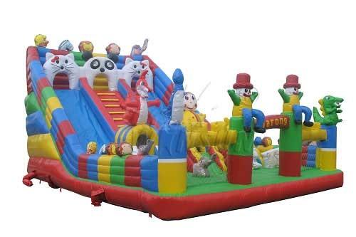 Cheap Animal Paradise Large Inflatable Slide Slide For Playgrounds / Amusement Park for sale