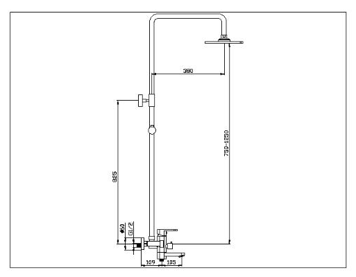 Durable Ceramic Single Handle Tub And Shower Faucet Automatic Shower Mixer