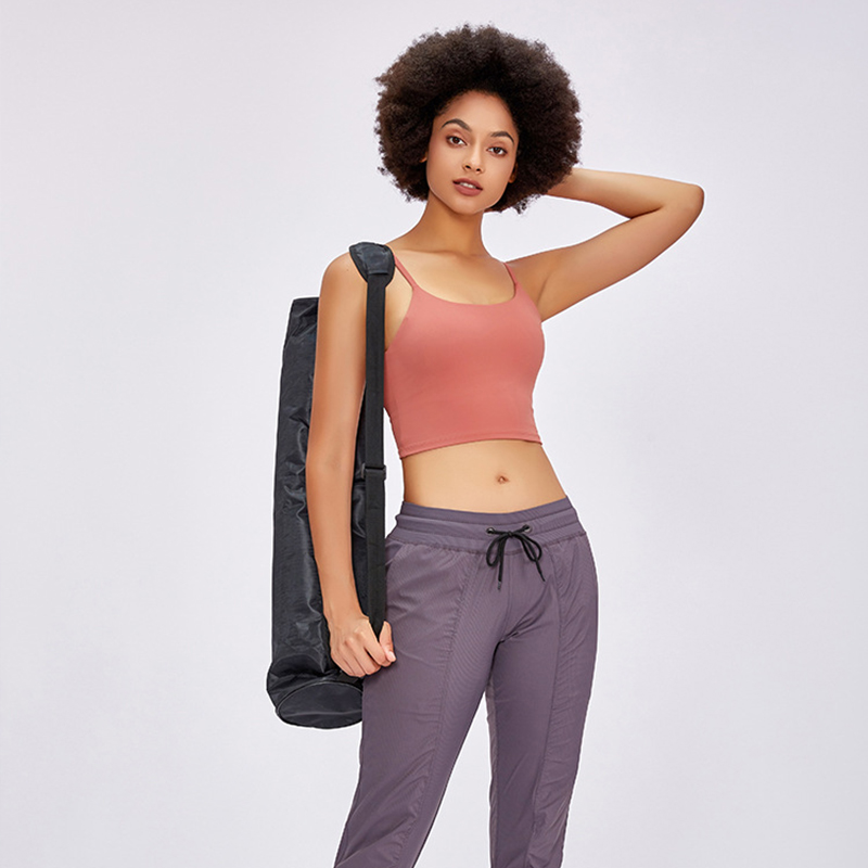 Workout Women High Impact Sports Bra Crew Neck Knitted Fabric