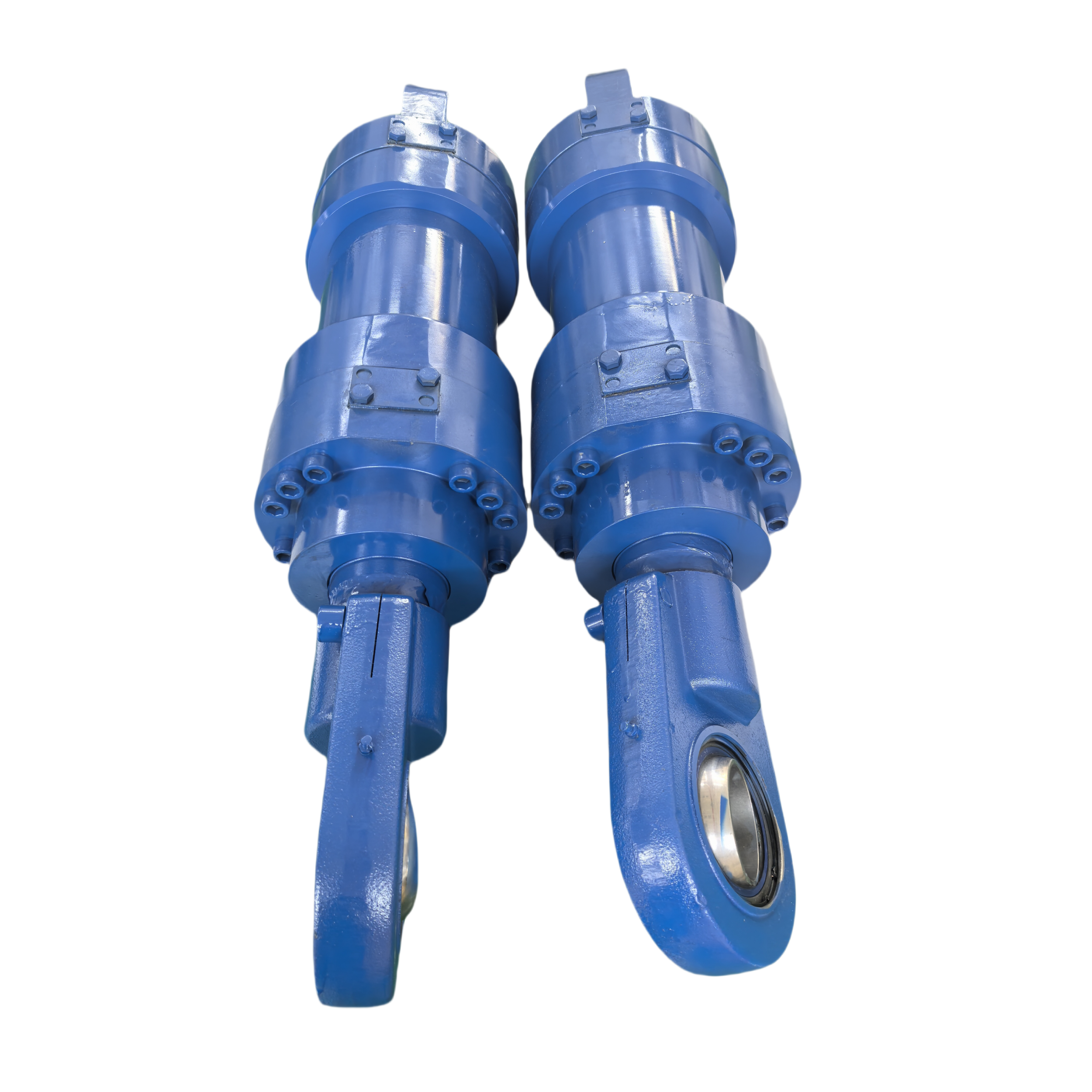 Custom Telescopic Hydraulic Cylinder 200mm Bore Hard Chrome Plated Rod