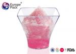 Disposable Dessert Glasses Square And Round Shape 2.5Oz Plastic Cup 75Ml