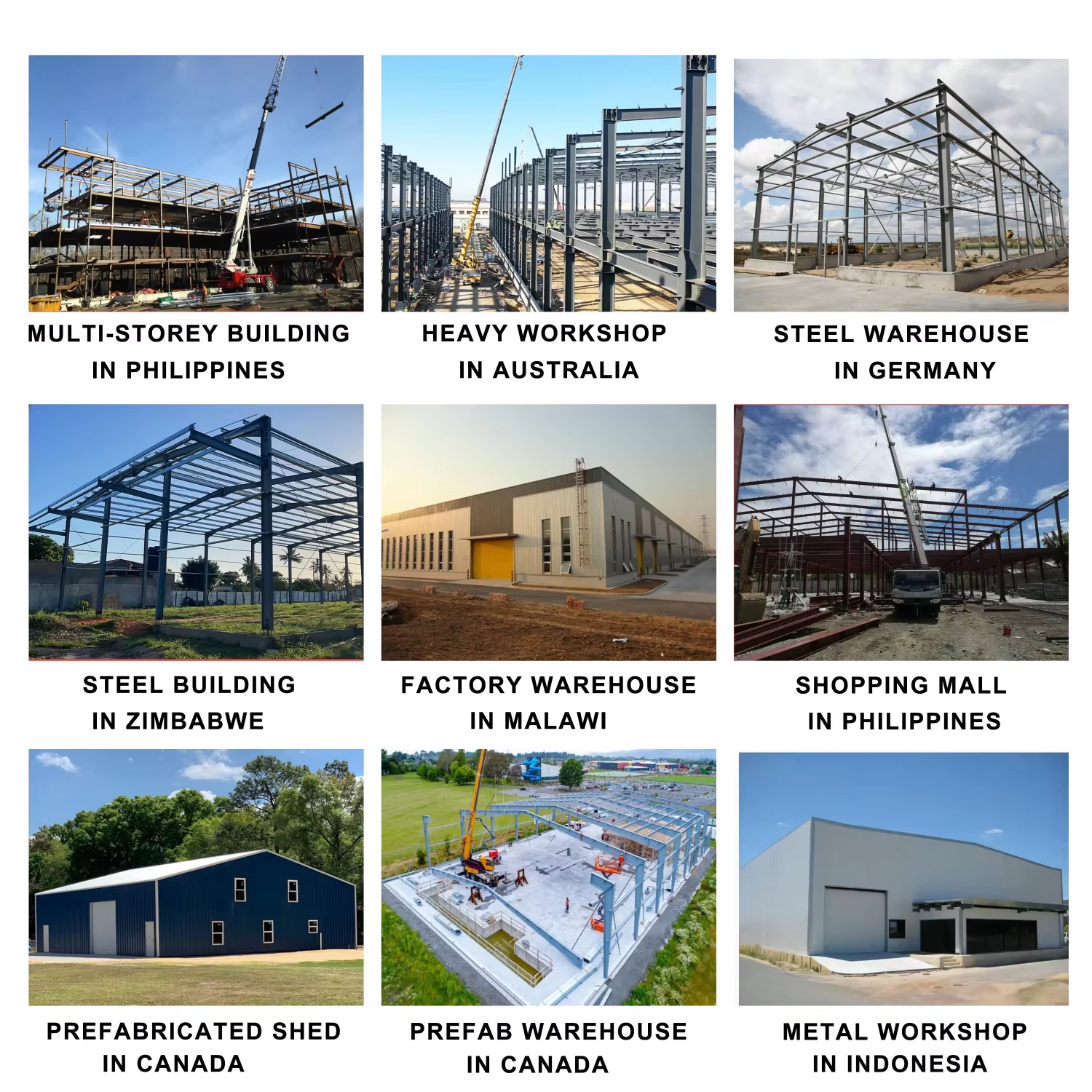 Steel warehouse structural systems Prefab industrial steel building designs