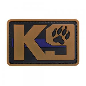 China K9 Dog Morale PVC Patch Military Tactical Emblem Badges Hook Back Rubber Patch on sale