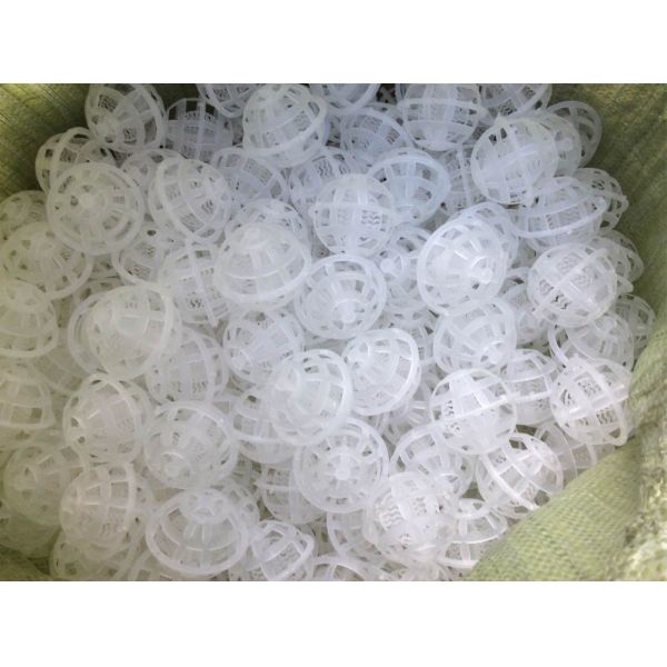 Openable Plastic Cage Ball Bio Media 50mm For Water Treatment