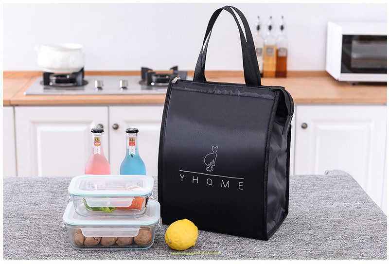 Strong linen handles 600D Oxford H22Cm Thermos Cool Bag