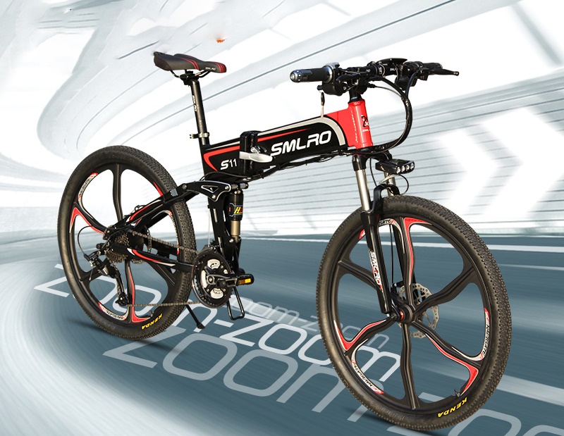 40km/H 26 Inch Folding Electric Bike , SMLRO S11 Electric Bike