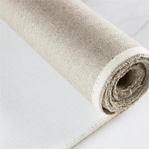 Quality Premium Medium Textured Hand Painted Primed Rain Dew Linen Canvas Roll wholesale