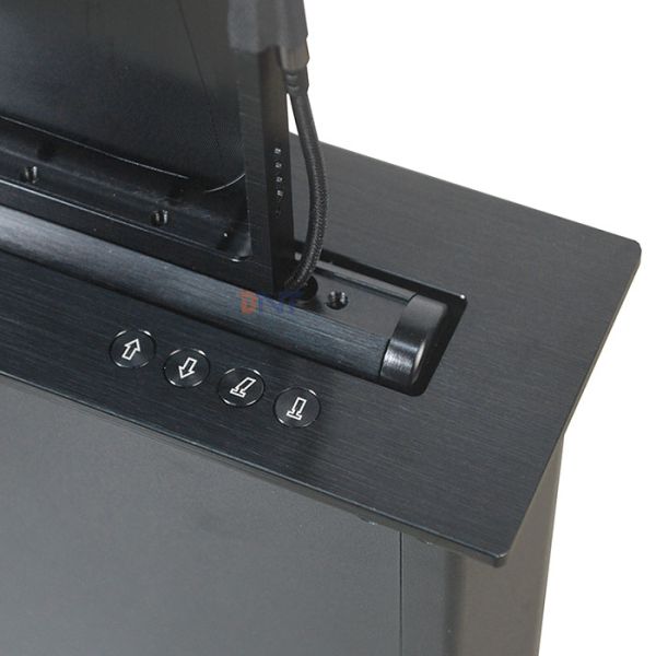 Wire Drawing Tabletop Motorized Computer Monitor Lift