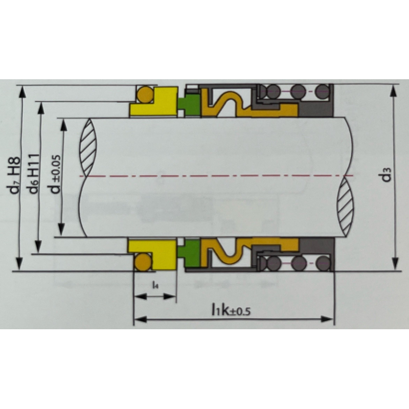 502 Bellow Type Mechanical Seals for John Crane Mechanical Seals AES B07 Replacement for Water Pump