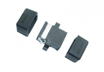 Black color Ceramic or Bronze Sleeve MPO Fiber Optic Adapter for CATV Networks