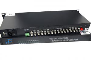 Quality 32CH CCTV Analog Video To Fiber Converter with RS485 Data Receiver / Transmitter wholesale