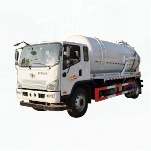 FAW 5000 Liters Sewage Suction Truck With Best Price High-pressure Cleaning