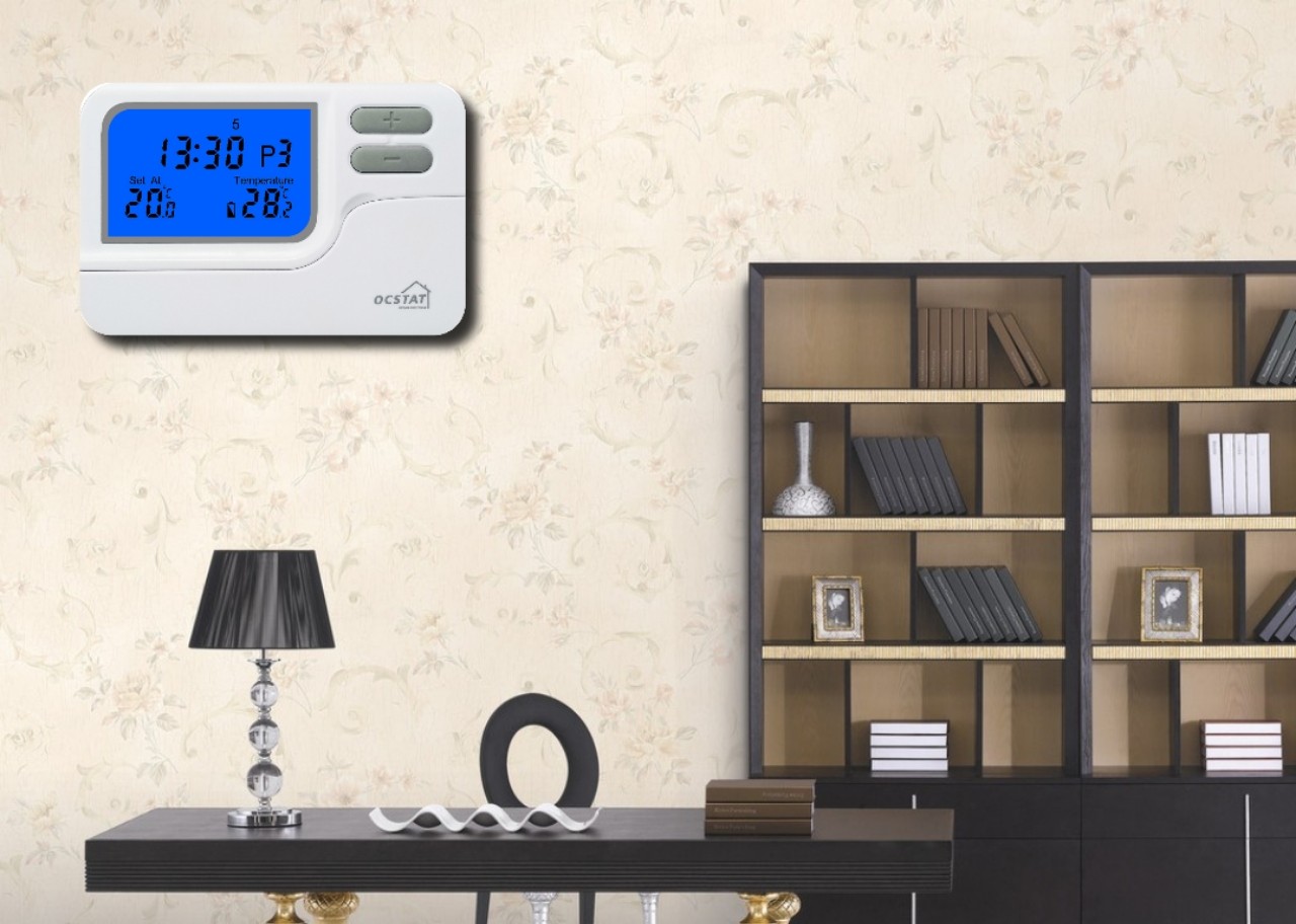 White 7 Day Programmable Digital Underfloor Heating Thermostat With NTC Sensor