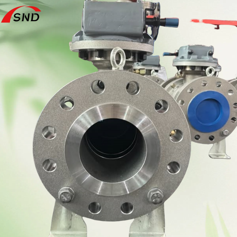 PN100 DN150 Trunnion Ball Valve WCB For Oil Water Gas And Liquid Media