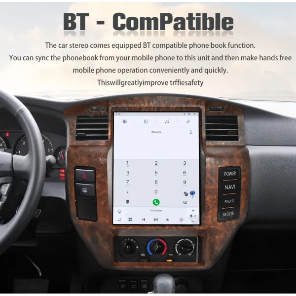 Aftermarket Touchscreen Y61 Nissan Patrol Head Unit 2004-2019 GPS For Car